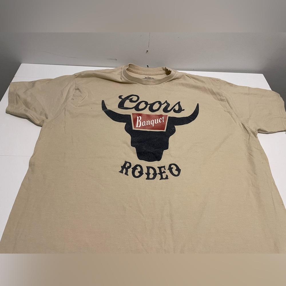Coors Rodeo Cream Unisex T-Shirt Coors Banquet Rodeo Size XL